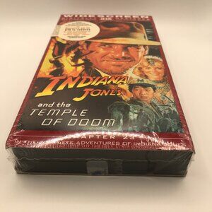 Both Sealed Indiana Jones and the temple of doom VHS  + Peacock Eye Collectible